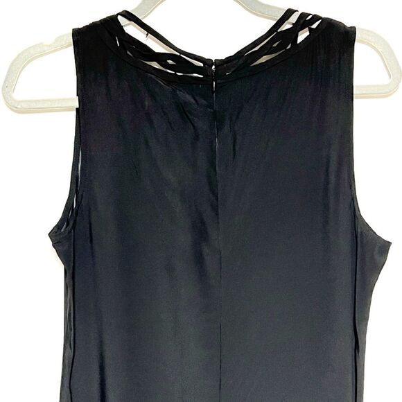 Kobi Halperin Womens Keira Black Braided Asymmetric Maxi Dress M - Picture 6 of 7